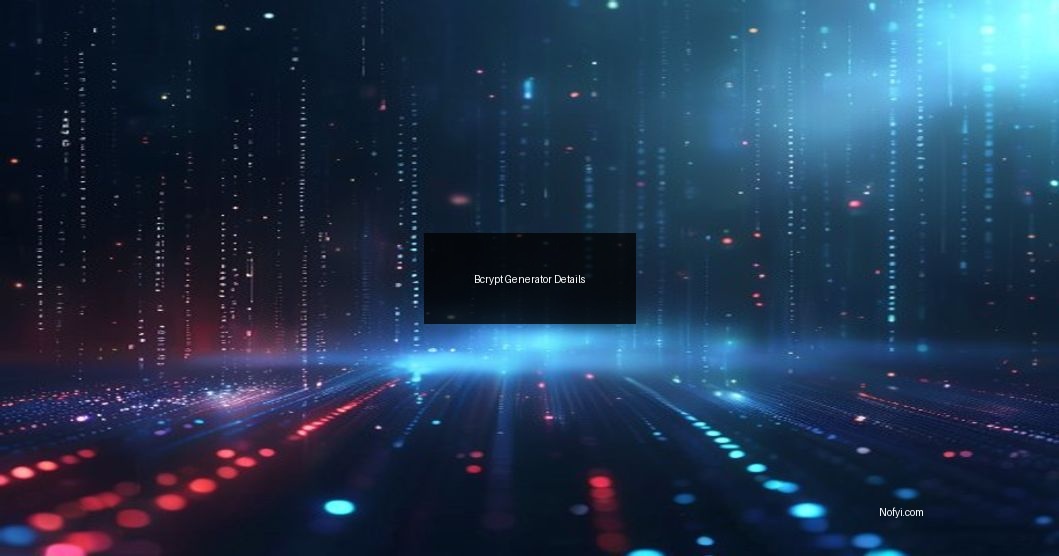 Bcrypt Generator interface overview